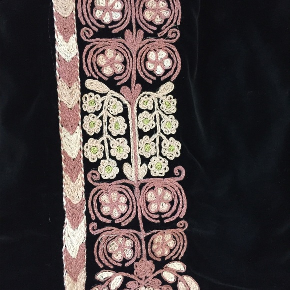 Stunning Custom made Velvet Black Palestinian Thobe Kaftan  Dress Abaya - Picture 4 of 9